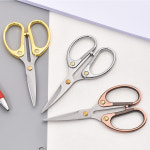 다용도 선물포장리본가위 종이공예 잘드는 스텐레스 사무용 재단절삭가위 14cm/15cm : 꽃잎상점