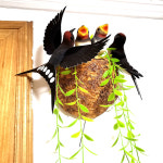 제비집 기둥 새모형 카페 장식 인테리어 둥지 모형 제비새끼 : 지오페마