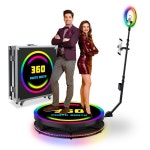 회전 360 포토 부스 기계 비행 케이스 포함 안정적인 금속 플랫폼 비디오 웨딩 파티 80cm : 가람전기01