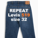 빈티지 리바이스 519 오렌지탭 진청 80s USA(32 인치)스트레이트 청바지 OR5193202 : REPEAT LAB