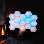 컬러라이트 육각 키트 스마트 음악 멀티 체인지 컬러 크리스탈 발광 자동 RGB : 신안컴퍼니