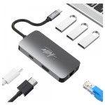 USB C타입 멀티허브 6in1 HDMI PD 충전 기가비트 이더넷 LAN 패드 맥북 노트북젠더 확장 포트 MBF-UC6IN1 : 이톰