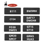 자동차 FO38 2 DAT17 B106 DW04R 키 GM37 B111 1 in 리더 CH1 DWO5 CY24R DAT12R FORD2017 Lishi FORD2021 CY24 : 피프틴딜
