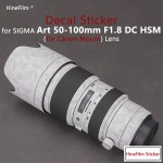 시그마 아트용 EF 마운트 렌즈 스티커 프리미엄 데칼 스킨 강력한 보호기 랩 커버 필름 50-100mm F1.8 DC HSM : 가람전기01