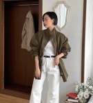 봄 바스락 나일론 오버핏 야상 점퍼 : 윈썸플린트