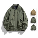 캐주얼 남성용 재킷 코트 스탠드 J2408 칼라 지퍼 야외 바람막이재킷 방수 봄버 바람막이 봄 가을 가을 스포츠 : 폭스구대