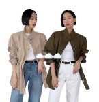 봄 바스락 나일론 오버핏 야상 점퍼 : 윈썸플린트