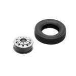 1/24 앞바퀴 모델 트레일러, 직경 4 5cm 고무 타이어, 스티어링 허브, 1 24 RC 덤프 트럭용 DIY, 8 : 난쟁이 24