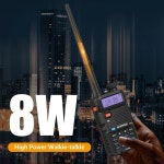 Baofeng UV-5RX 8W 다중 대역 136-174/220-260/400-520MHz 항공 DTMF 리피터 128CH 휴대용 장거리 통신 라디오 : 가람글로벌01