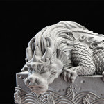 해태상 조형물 조각상 해태 나무 액막이 지리 사무실 야외 거실 한쌍 사자상 조각 풍수 반룡 : 믿음이상점