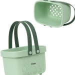 TW 목욕 바구니 그린 욕실 사우나 물빠짐 수영장 정리수납 : 투웨이브몰