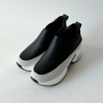 [G1815] 2Color 여성 키높이 웨지 운동화 8cm 민자 데일리 슬립온 : 새로이클라쓰