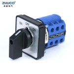 ZHUCO 패널 마운트 전기 캠 스위치  온-오프-온 3 포지션 상 64x64mm SZW26 LW26-20 : 한라산인터네셔널7