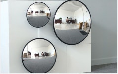 반사경 도로 코너 삼거리 광각 볼록 거울 도난 방지 실외 주차장 A.30CM 실내(블랙 백) : 모두의셀렉