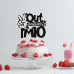 1팩 단일 자리 나는 케이크 토퍼 이중 소년 번째 장식 블랙 글리터 : 에이치앤제이익스프레스010