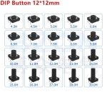패널 PCB 온 오프 순간 촉각 택트 마이크로 미니 스위치 푸시 단추 DC 12V 4 핀 DIP H = 5 10 20 개/15/16mm : 리치상사5
