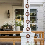 체인배수관 물받이 레인체인 지붕 장식 카페 정원 배수로 홈통 차임벨 공사 벚꽃 우산와이어체인 100 9cm330g : 운:김