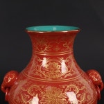 거실용 중국 도자기 꽃병 장식 홈 데코 액세서리 Jingdezhen 레드 글레이즈 페인트 : 파크상사.