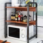 전자렌지 선반 렌지대 수납장 오븐렉 다이 우드 2단 : spl-company