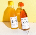 100% 국산 참기름 들기름  350ml 단품세트 1+1 2병 : 문경현대방앗간