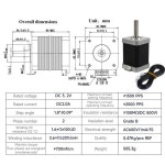 Nema 17 스테퍼 모터 23 34 40 47 48 60mm 2 상 하이브리드 1.5A 42 스텝 모터 42BYGH CNC Reprap 3D 프린터 모터 부품 용 4 리드... 