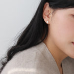 silver925 담수진주 스터드 귀걸이 6/8/10mm : 아베르316