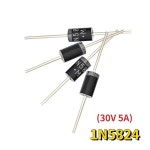 다이오드 정류기 세트 축 리드 실리콘 키트 DIP DO-27 전자 부품 30V 5A 1N5824 100개 : 성유유통277