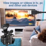듀오하이엘 USB-RCA 케이블, 5피트 USB -RCA 잭 스플리터 오디오 비디오 케이블, TV용 AV 어댑터와 USB 지원 PC HDTV DVD 컴퓨터 스마트폰... 