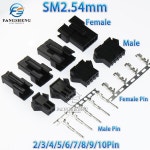 SM 암수 와이어 커넥터 플러그 하우징 SM-2P SM-2R JST SM2.54 2 3 4 5 6 7 8 9 10 11/12핀 피치 2.54MM 50개 : 신우유통377