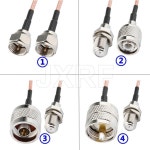 JXRF 커넥터 F 수-F TV UHF TNC BNC N TPE 수 어댑터 RF 연장 동축 점퍼 피그 : 신우유통26