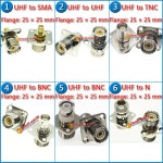 플랜지 패널 마운트 RF 동축 어댑터 커넥터 소켓 PL259 SO239 UHF FE TO SMA BNC N TNC 암 Q9 수 플러그 4 홀 : 신우유통26