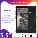 NFC 견고한 포함 전화 스마트 IP68 IP69K 4800MAH 핸드폰 방수 IIIF150 4GB HD 32GB H2022 배터리 Black swan For Russia Area... 