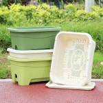 발코니 과일채소 화분 직사각형 짧은 베이지 두껍게 하다 : 자연의몰