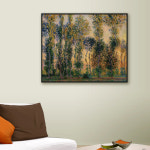 모네 - 해뜰무렵 지베르니의 포플러 Poplars at Giverny 356x279mm, 모던프레임 캔버스액자 : 더벨라-홈갤러리