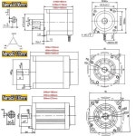샤프트 모터 AC80-240V 드라이버 키트, 3 상 Nema34 Nema42 Nema52 스텝퍼 모터, 4.5 8.5 12 16 20 24 35 50Nm, 14 19mm, EC3 : 사오종합