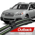 스바루 아웃백 1999 2023 앞 유리 와이퍼 블레이드 창문 액세서리 2 개 : 에이치앤제이익스프레스020