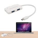 PC 노트북 어댑터 분배기 C타입-USB 도크 스테이션, 플러그 앤 플레이 4 포트, USB3.0 허브, 컨버터 익스텐션 케이블 : 영강유통산업