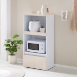 렌지대 수납장 600 전자레인지 큐커 수납장 전자렌지 에어프라어 전기 밥솥 거치대 레인지대 : 프레쉬라이프