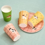 모던하우스 L 뚱냥이 들꽃 뱀부파이버 패턴 컵 4P NK2625026 : LF스퀘어양주점 모던하우스