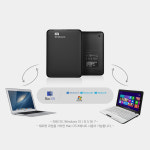 WD 외장하드 Elements 포터블 대용량 외장 HDD 4TB, 블랙 : 주식회사 피아이디