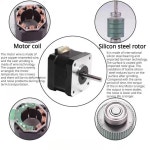 CNC XYZ용 저소음 모터 하이 토크 42 스텝퍼 상 리드 Nema17 42BYGH34 34mm 1.5A 0.28N.M : 한라산인터네셔널13