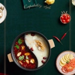 220V 전기 2 맛 냄비 붙지 않는 멀티 쿠커 5L 분할 유형 스튜 요리 : 하루코퍼레이션7