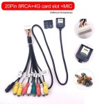8RCA 4G 카드 슬롯 마이크/마이크/반전 캠 IN/4G 안테나/GPS 안테나/안드 네비게이션 용 USB 케이블 7862 TS10 G2986 : 신우유통39