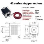 48mm 42 스텝퍼 모터 3D 프린터 쓰기 기계 필름 타각기 NAME17HS4401 상 마이크로 : 한라산인터네셔널13