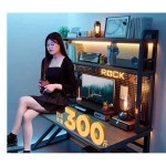 컴퓨터 케이스 책상 PC방 테이블 쇼케이스 다크 블랙 80x60x170 블랙 80x60 cm (16mm) : 장군이와돌쇠