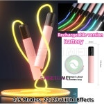 LED 야간 발광 점프 로프, 조절 가능한 키덜트 및 성인용 빛나는 줄넘기, 휴대용 훈련 스포츠 피트니스 장비 : 웅스 샵