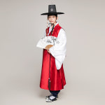 [대여] 빨간색 양반 선비복 연극 무대 의상 졸업사진 한복 대여 : 한복단