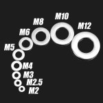 580/180pcs 스테인레스 스틸 와셔 링 키트 금속 M2 일반 구색 플랫 M12 나사 : 엠 네트워크