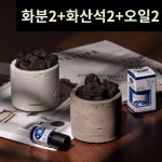 스톤 디퓨저 아로마 오일 10 mL 세트 (쇼핑백) 화분2+화산석2봉지+디퓨저오일2개세트 : 케어앤오가닉