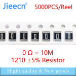 Jieecn 1210 J 5 SMD 저항기, 0R 10M 1/2W 0 1 10 100 150 220, 330 ohm 1K 2 2K 4 7K 10K 100K 1R 10R 100R : 글로리44